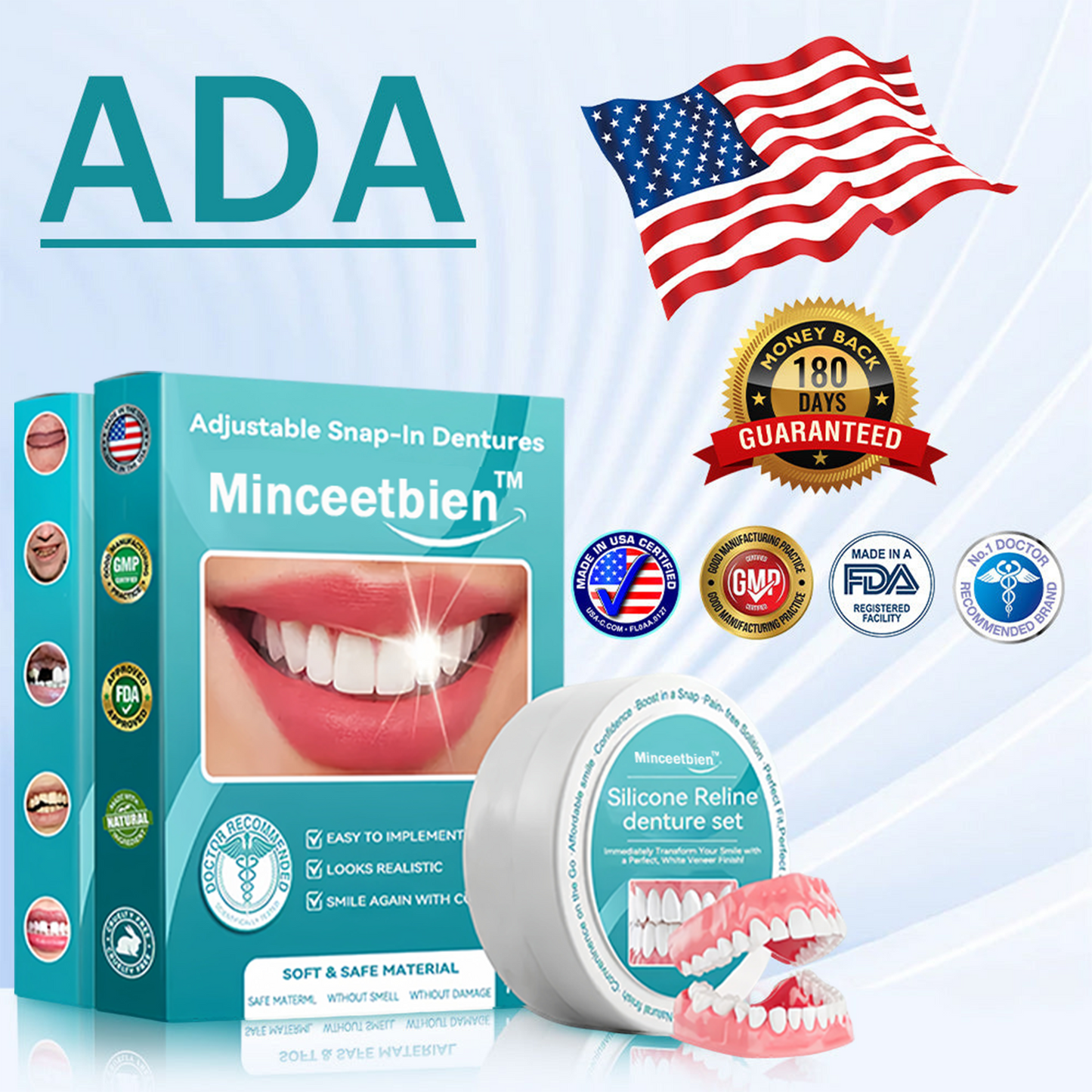 Minceetbien™🗽 Silicone Reline Denture Set (⏰Limited Time 80% Off - Last 30 Minutes ⏰)