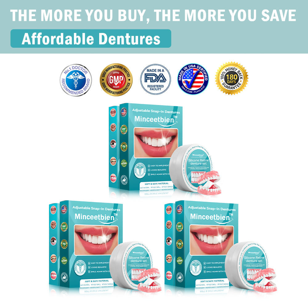 Minceetbien™🗽 Silicone Reline Denture Set (⏰Limited Time 80% Off - Last 30 Minutes ⏰)