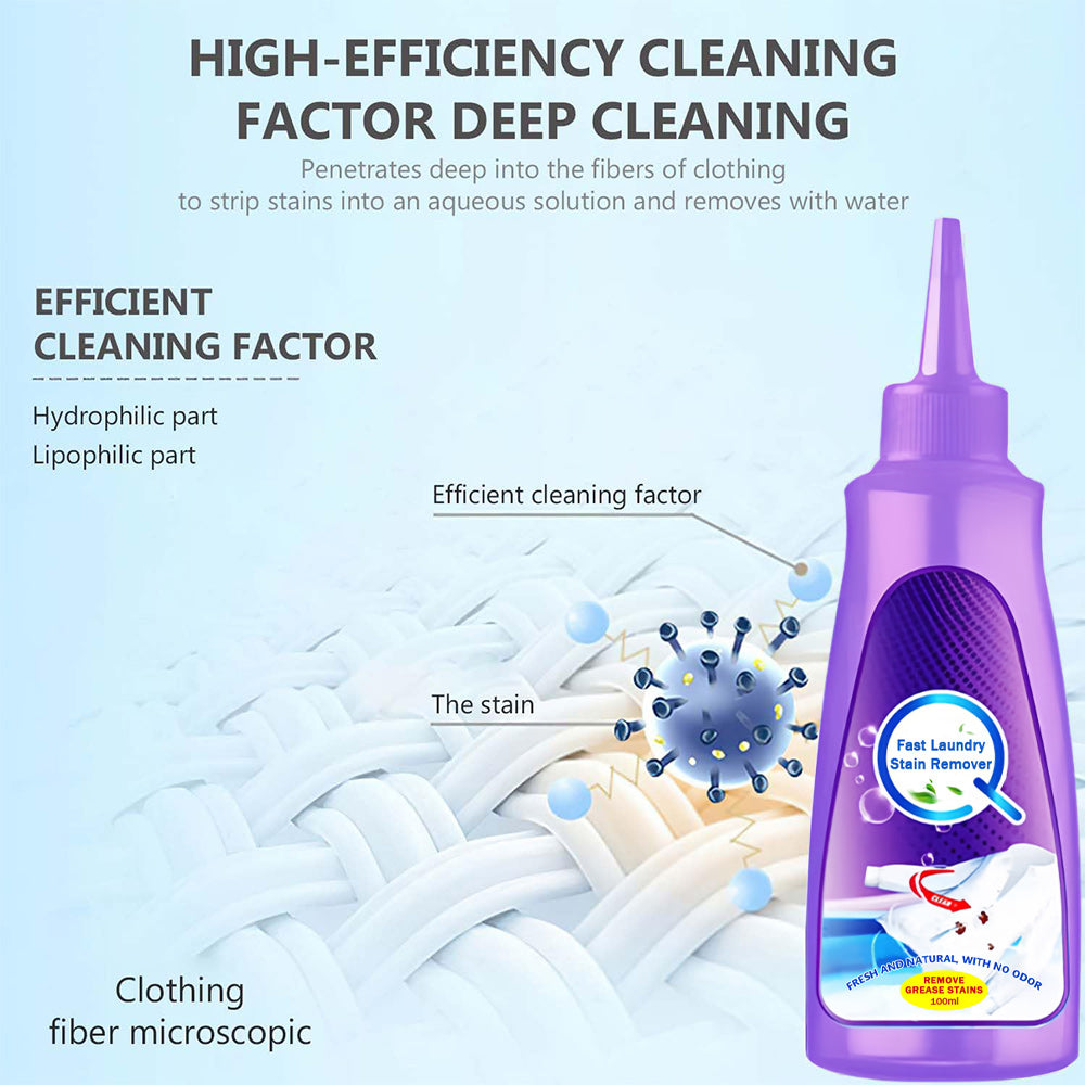 Limited time Discount 🔥 Active Enzyme Laundry Stain Remover for Clothes,Fast Laundry Stain Remover,Active Enzyme Clothing Stain Remover,White Shirt Guardian,Garment Stubborn Stain Cleaner Oil Remover