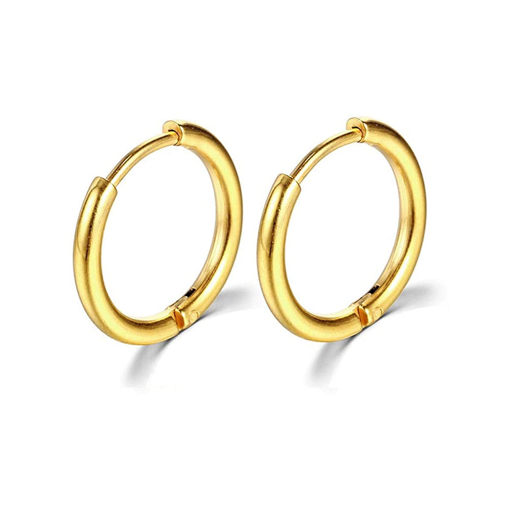 2024 Nouvelles boucles d'oreilles simples en acier inoxydable pour les femmes et les hommes Bijoux de piercing pour oreilles cartilagineuses