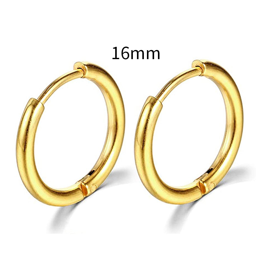 2024 Nouvelles boucles d'oreilles simples en acier inoxydable pour les femmes et les hommes Bijoux de piercing pour oreilles cartilagineuses