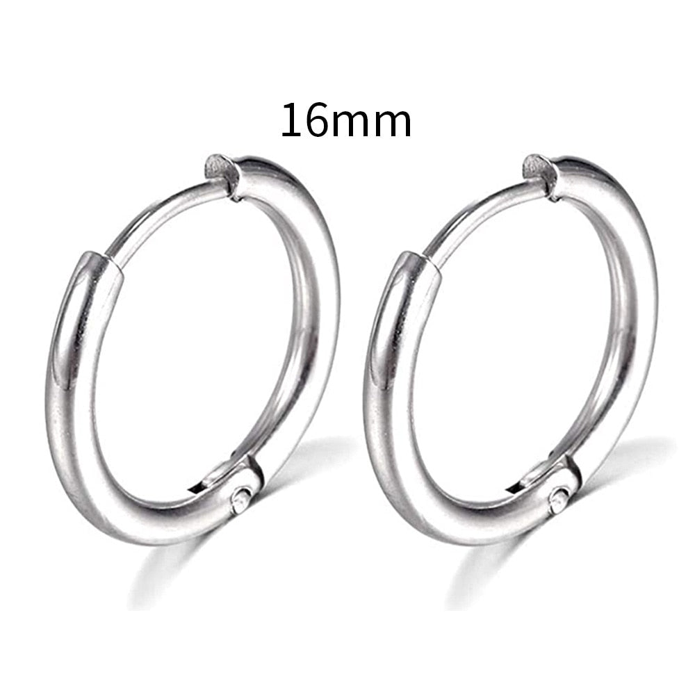 2024 Nouvelles boucles d'oreilles simples en acier inoxydable pour les femmes et les hommes Bijoux de piercing pour oreilles cartilagineuses