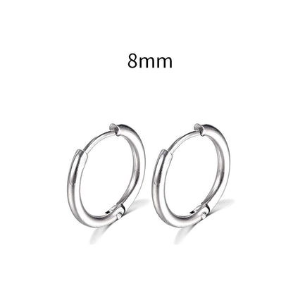 2024 Nouvelles boucles d'oreilles simples en acier inoxydable pour les femmes et les hommes Bijoux de piercing pour oreilles cartilagineuses