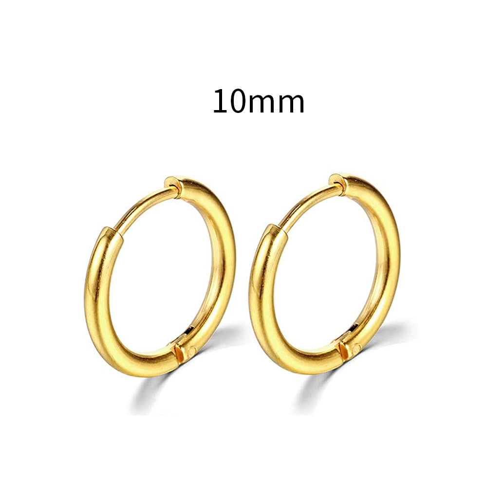 2024 Nouvelles boucles d'oreilles simples en acier inoxydable pour les femmes et les hommes Bijoux de piercing pour oreilles cartilagineuses