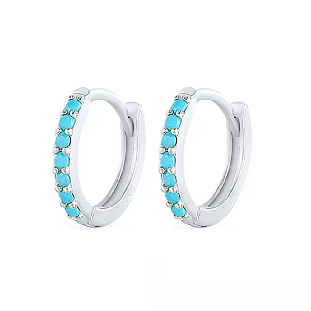 2 boucles d'oreilles minimales en acier inoxydable, petites boucles d'oreilles en cristal de zirconium pour le cartilage, bijoux de piercing pour l'hélix et le tragus