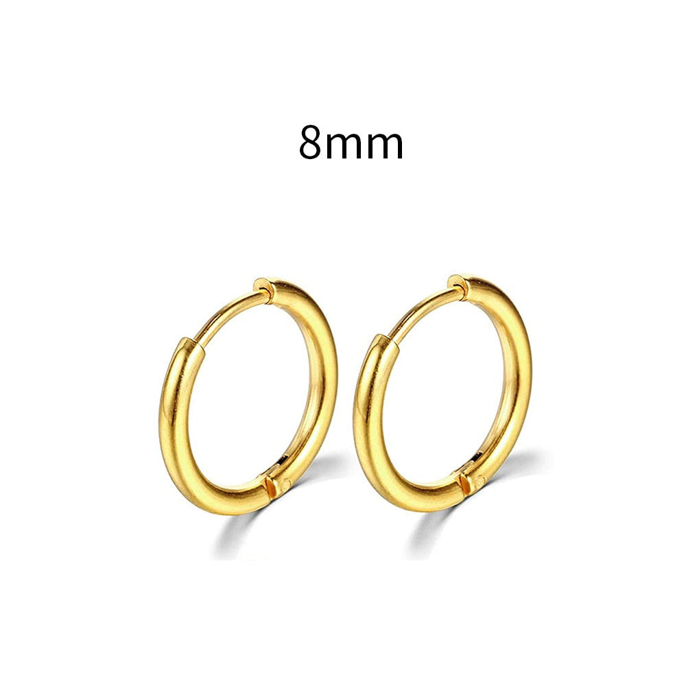 2024 Nouvelles boucles d'oreilles simples en acier inoxydable pour les femmes et les hommes Bijoux de piercing pour oreilles cartilagineuses