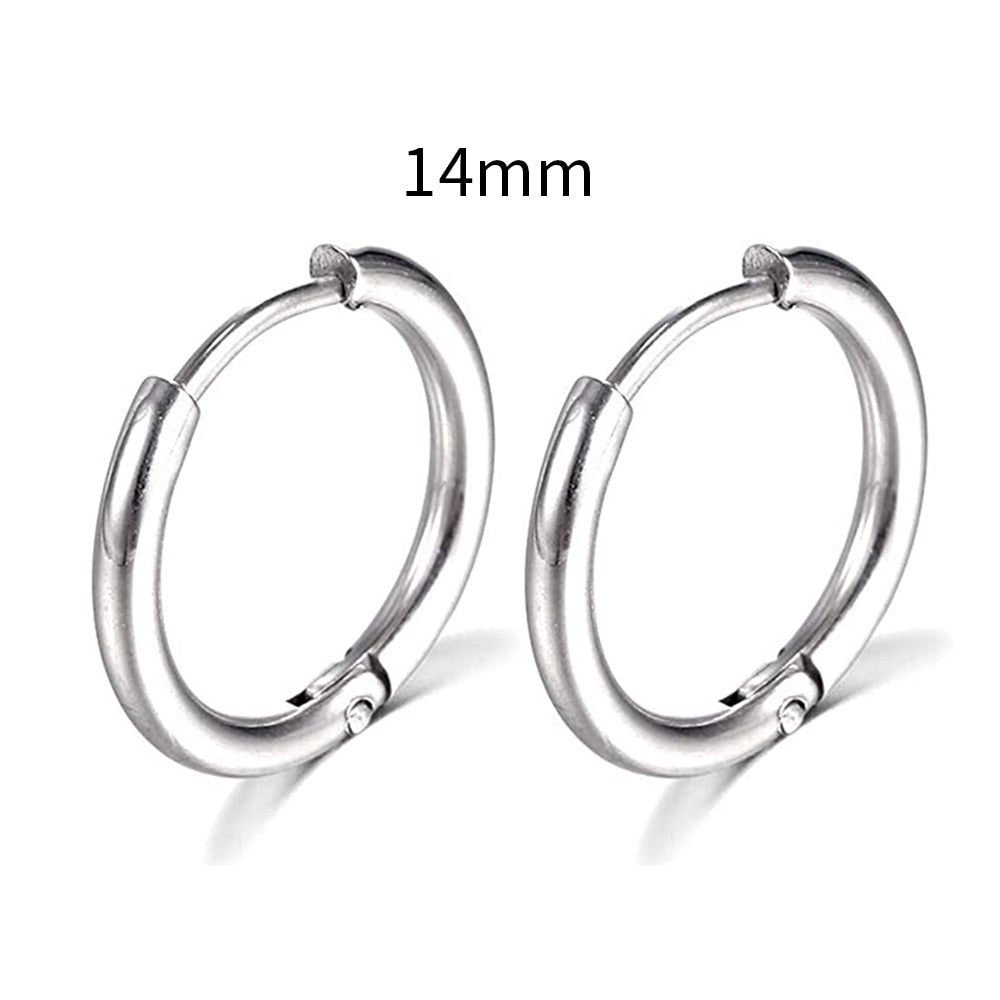 2024 Nouvelles boucles d'oreilles simples en acier inoxydable pour les femmes et les hommes Bijoux de piercing pour oreilles cartilagineuses