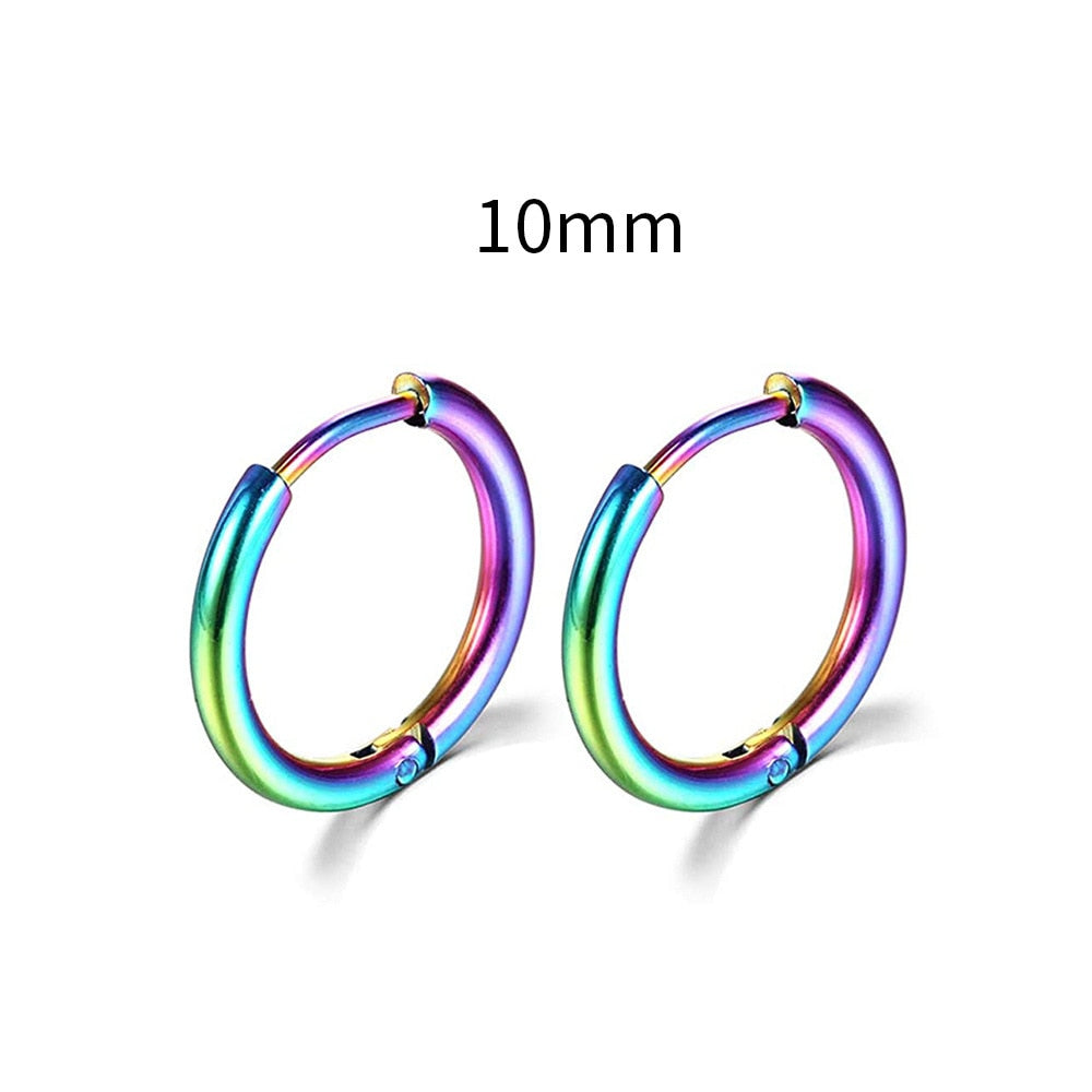 2024 Nouvelles boucles d'oreilles simples en acier inoxydable pour les femmes et les hommes Bijoux de piercing pour oreilles cartilagineuses