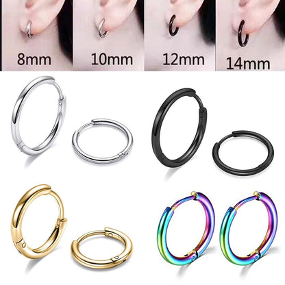 2024 Nouvelles boucles d'oreilles simples en acier inoxydable pour les femmes et les hommes Bijoux de piercing pour oreilles cartilagineuses