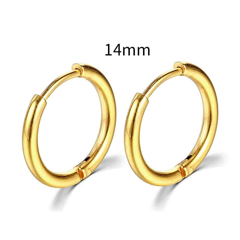 2024 Nouvelles boucles d'oreilles simples en acier inoxydable pour les femmes et les hommes Bijoux de piercing pour oreilles cartilagineuses