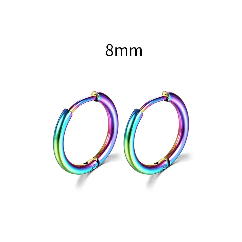 2024 Nouvelles boucles d'oreilles simples en acier inoxydable pour les femmes et les hommes Bijoux de piercing pour oreilles cartilagineuses