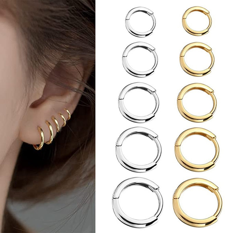 2024 Nouvelles boucles d'oreilles simples en acier inoxydable pour les femmes et les hommes Bijoux de piercing pour oreilles cartilagineuses