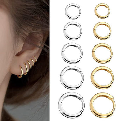 2024 Nouvelles boucles d'oreilles simples en acier inoxydable pour les femmes et les hommes Bijoux de piercing pour oreilles cartilagineuses