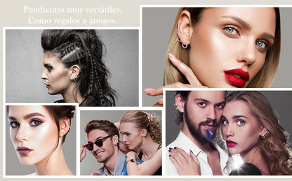 2024 Nouvelles boucles d'oreilles simples en acier inoxydable pour les femmes et les hommes Bijoux de piercing pour oreilles cartilagineuses