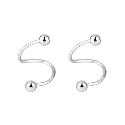 Boucle d'oreille en acier inoxydable pour piercing de la langue avec anneau torsadé en spirale Boucle d'oreille en acier inoxydable pour piercing de la langue avec étoile de coeur Boucle d'oreille en acier inoxydable pour piercing du cartilage