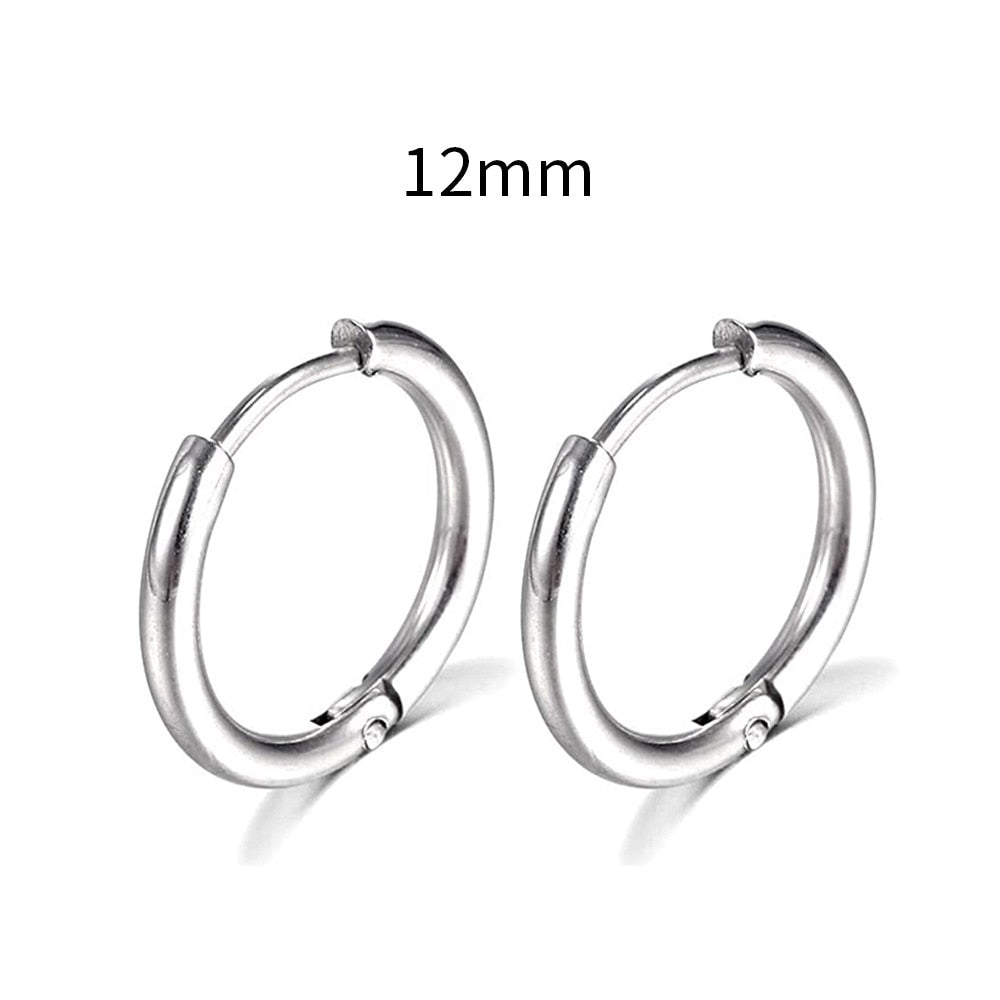 2024 Nouvelles boucles d'oreilles simples en acier inoxydable pour les femmes et les hommes Bijoux de piercing pour oreilles cartilagineuses